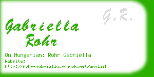 gabriella rohr business card